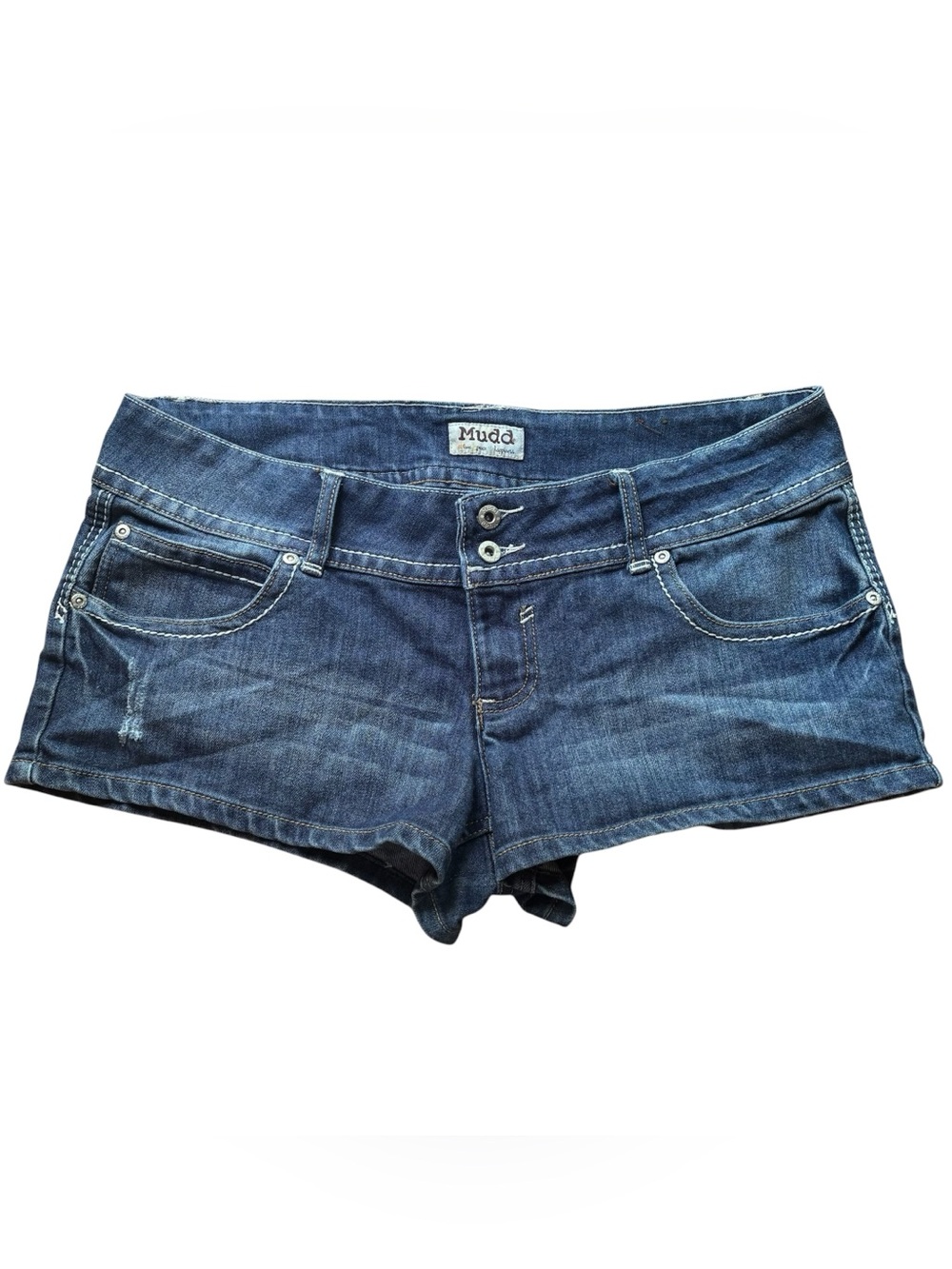 Mudd Y2K Micro Shorts Low Rise Denim Juniors Sz 15